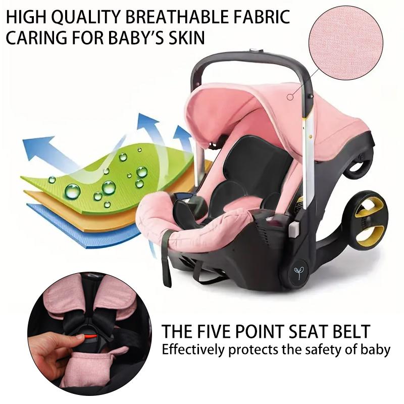 (No Base)Baby Stroller For Newborn,Convenient Attached Storage Bag,With A Sunshade,The Wheels Can Be Locked,The Handlebars Can Be Adjusted In Both The Forward And Reverse Directions