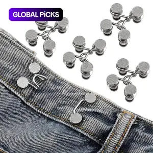 Jeans Button Tightener Set, 2/4 Sets Handmade Jeans Button Pins, Easy To Install Waist Tightener Button for Indoor & Outdoor