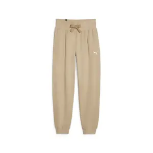 PUMA Womens Her High Waisted Drawstring Sweatpants Casual - Beige