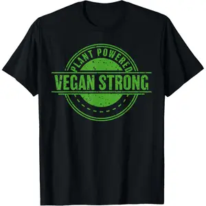 Vegan Gym Shirt, Plant Strong Tshirt T-Shirt
