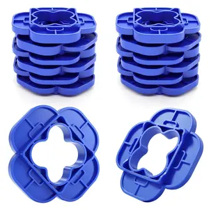 14 count ABS Deck Spacer Tool, -in-One Design-4 Sizes Deck Board Spacers (5/32", 3/16", 1/4", 5/16") for Composite Decking, Hardwood &  Treated Decking Board(Blue)