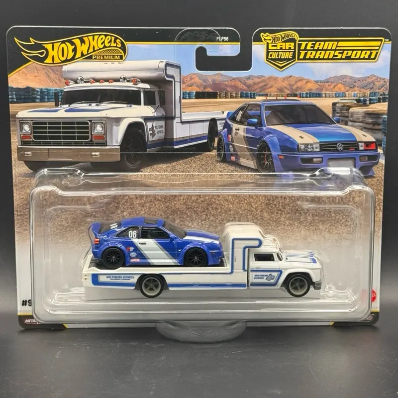 Hot Wheels Premium Team Transport Volkswagen Corrado VR6 and Retro Rig Hauler - 1:64 Scale