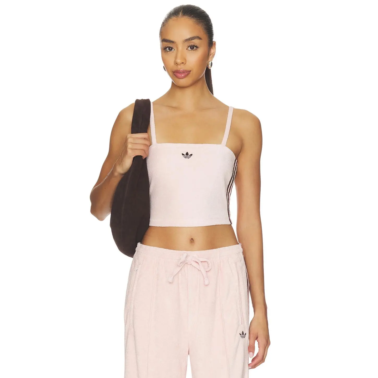 adidas Originals Terry Towel Tank Top in Sandy Pink adidas Originals Terry Towel Tank Top in Sandy Pink