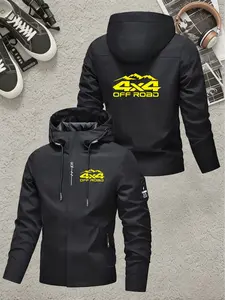 Men's Spring & Fall Basic Hooded Jacket, Loose-Fitting Outerwear for Hiking, Comfortable Casual Style, Essential for Outdoor Activities, Outdoor Sports Jacket