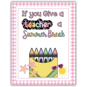 Teacher's Day Gift Card Book：If You Give a Teacher Summer Break, Teacher Appreciation Booklet with Message Memory Book & Gift Card Holder for Back to School or End of Year, Unique Gift for Teachers, Teacher Appreciation Notebook