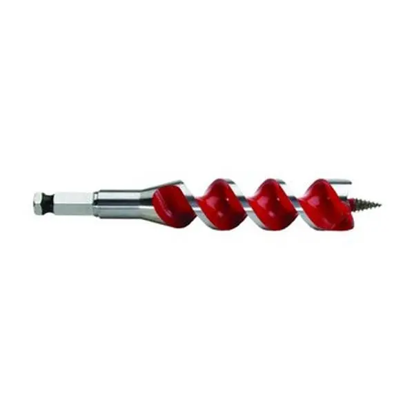 Milwaukee 48-13-1000 Coated Steel Impact Auger Bit, 1 inches x 6-1/2 inches, Double Wings for Wood Drilling