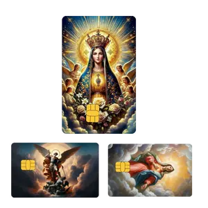 3 Piesas The Virgin of Guadalupe and Chritian Decorative Retro Credit Card Skins for 1980s Cartoon Fans inches Peel and Stick Stickers