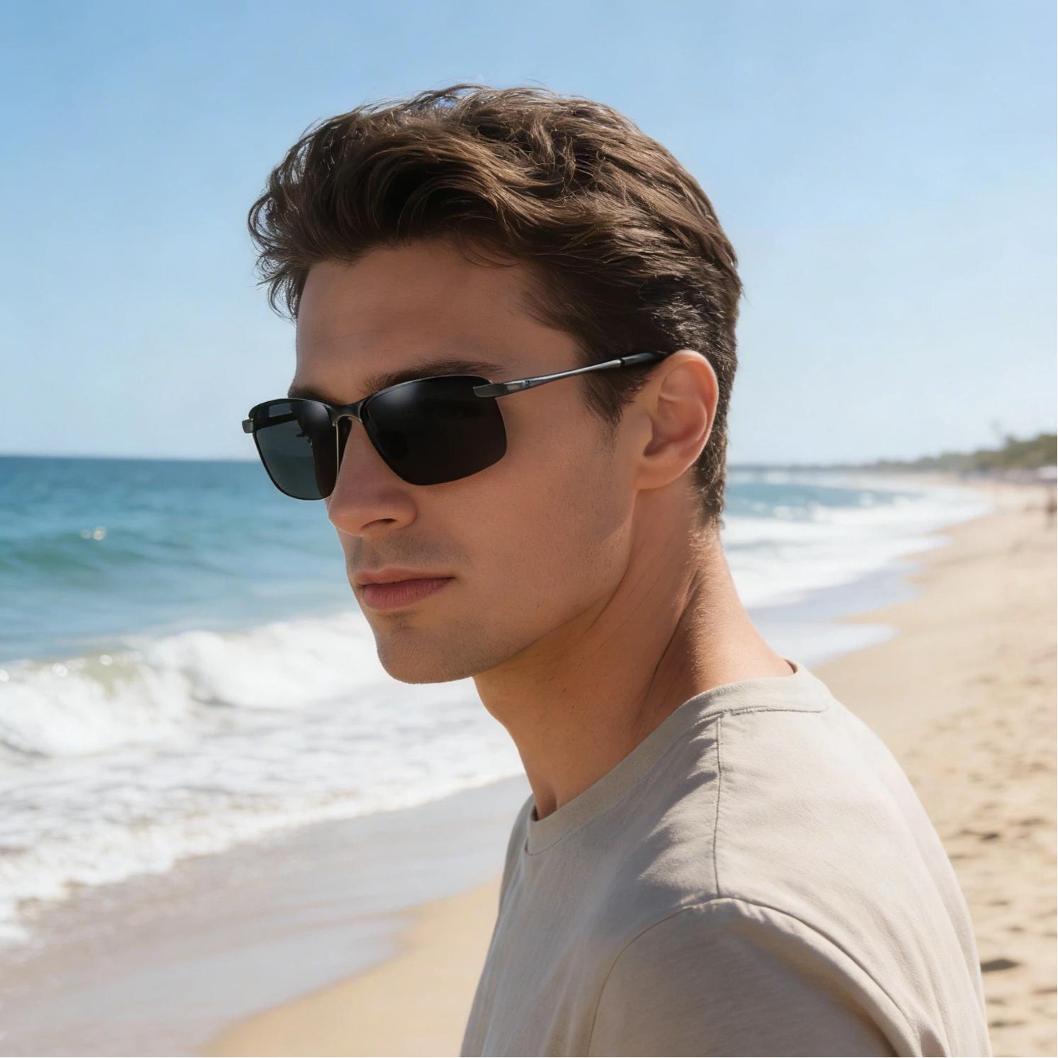 PALESHY Polarized Photochromic HD Sunglasses for Men Women UV400 Protection Ultralight Eyewear Day Night Safety Glasses for Fishing Golf Outdoor Activities Classic Rectangular Design PALESHY Polarized Photochromic HD Sunglasses for Men Women UV400 Protection Ultralight Eyewear Day Night Safety Glasses for Fishing Golf Outdoor Activities Classic Rectangular Design