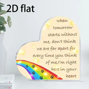 Pet owner's pet commemorative gift, dog commemorative gift, dog death gift, condolence gift, bereavement acrylic decoration, acrylic heart-shaped decoration