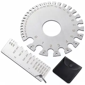 Steel Metal-Plate Welding Thickness Gauge, Welding Thickness Gauge with Storage Bag, Professional Hardware Measuring Tool for Welding & Work