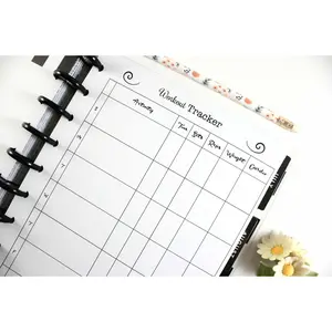Workout Tracker for 9-Disc Classic Happy Planner, Classic Fitness Planner, Classic Happy Planner Fitness Inserts (Planner Sold Separately)