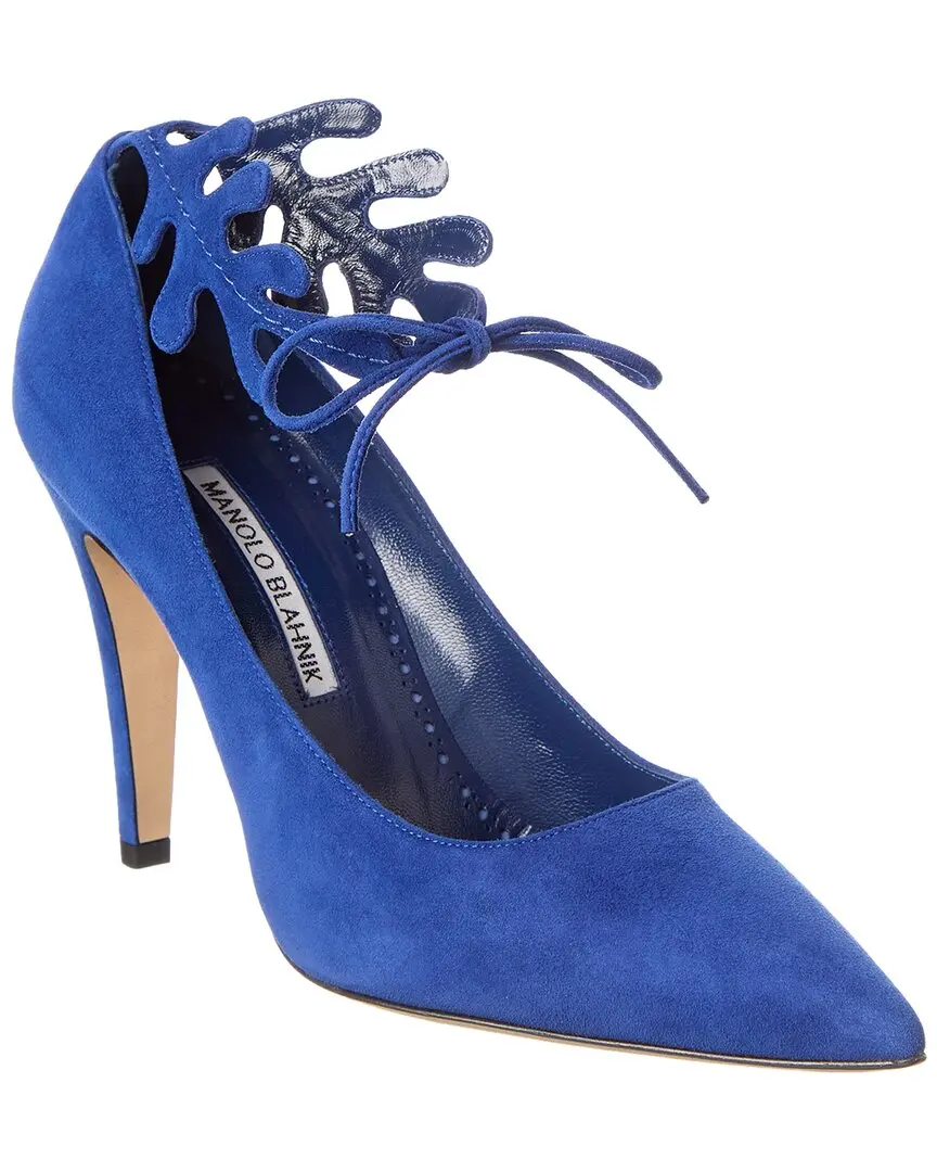 Manolo Blahnik Florettehi 100 Suede Pump