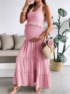 ELARA Two Piece Set Wide Waistband Expecting Mother Summer Apparel Bump Friendly