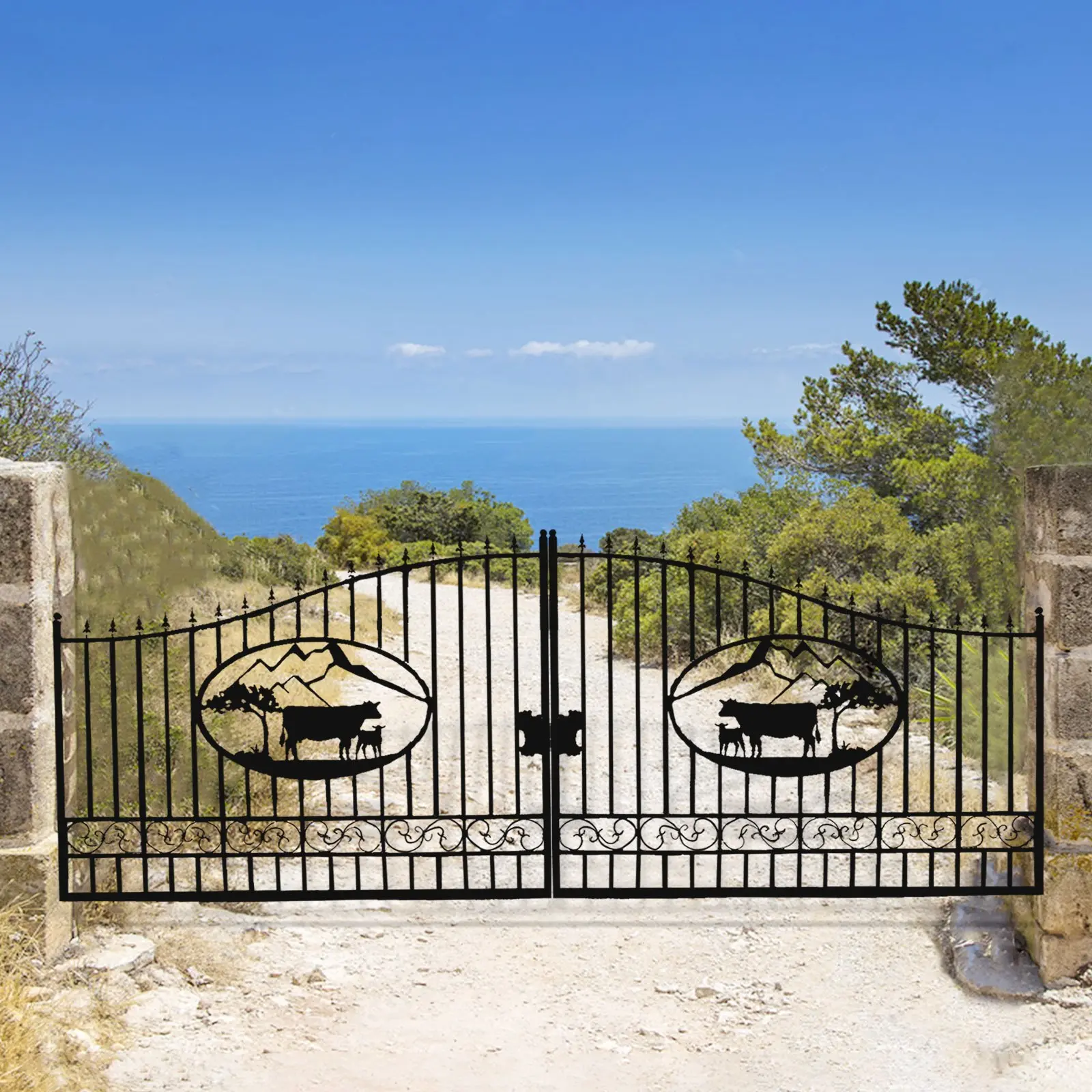 14 FT Iron Gate and Frences For Garden BackYard