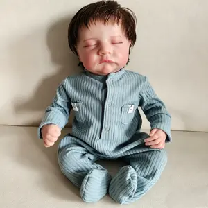 NPK 18-Inch Lifelike Realistic Newborn Silicone Baby Doll with Doll Outfit, Magnetic Pacifier & Accessories for Immersive Play & Special Occasion Gifts, Realistic Newborn Dolls