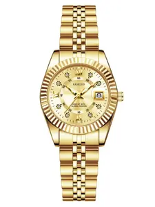 Women's Elegant Round Dial Quartz Watch, Casual Style, Stainless Steel, Waterproof, Perfect for Parties and Daily Wear, Stainless Steel Wristwatch