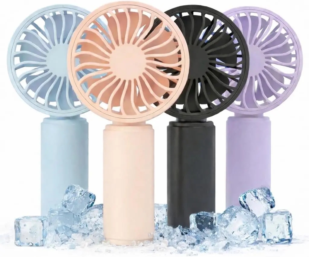 Portable Handheld Fans (4-8 Pack) - Mini, Colorful, Rechargeable USB Battery-Powered Personal Fans with 3 Wind Speeds, Lightweight Compact Design for Women, Office & Outdoor Use
