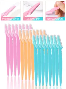 Multifunctional 12-Piece and 6-Piece Facial Hair Remover Set for Men and Women, Includes Safety Guard for Eyebrows, Body, Face and Bikini Area