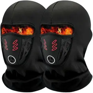 JointlyCreating Ski Mask Winter Rider Warm Anti-Haze Balaclava Full Face Mask for Men Women Windproof Motorcycle Snowboard&Riding Breathable Polyester Black Color