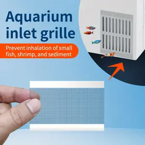Fish Tank Filter Inlet Guard Net Aquarium Water Intake Protector Filtration Screen Suction Cup Protection Device In/Outflow Modification Accessory to Prevent Fish, Aquatic Plants and Shrimp from Getting Stuck Suitable for Aquarium Filter Entrance Position