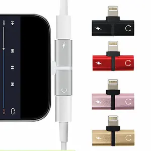 2in1 Adapter Audio and Charger Splitter for iPhone 7 8 X XR 11 12 13 14 Pro Xax