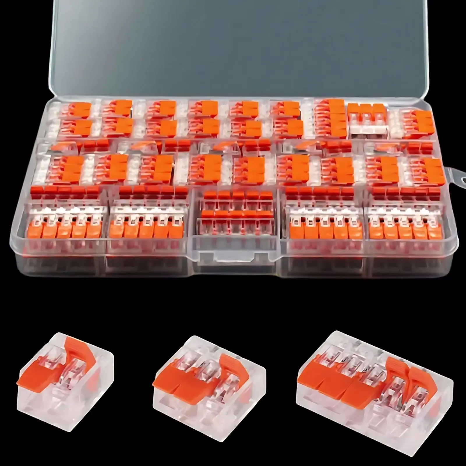 Electrical Quick Wire Connectors, Sturdy 2/3/5-Port Wire Nut Terminal Kit, Easy Installation for Starters, Ideal for Household Wiring, DIY Renovation & Electrical Repair