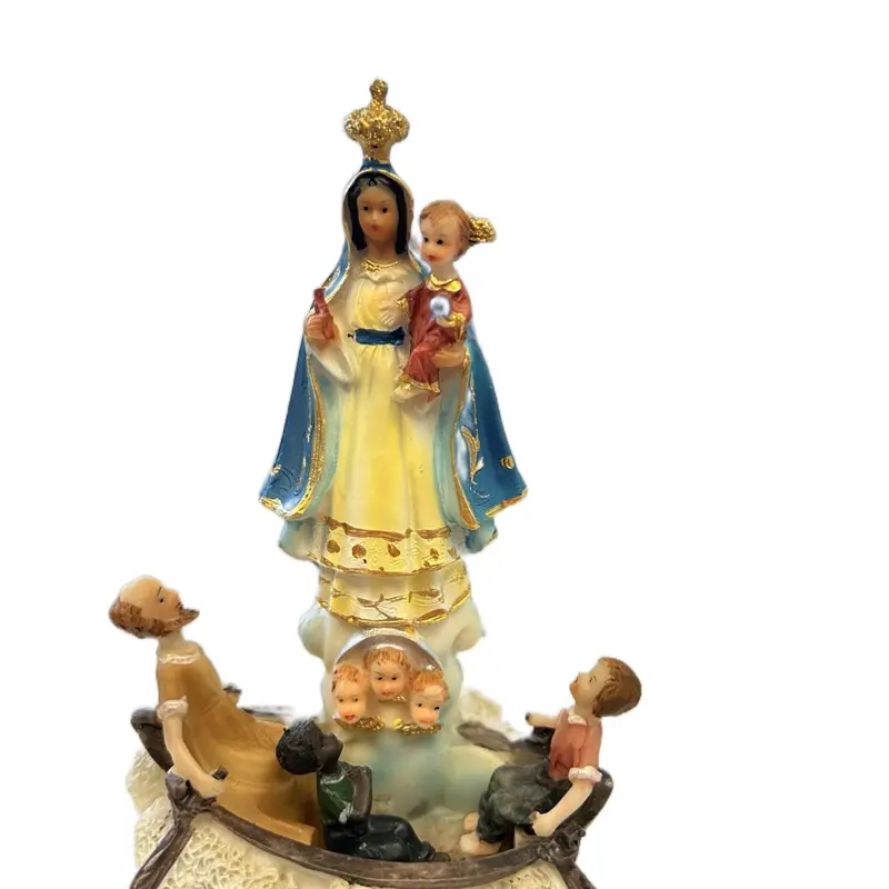 Caridad del Cobre Statue - Handcrafted Religious Figurine with Detailed Features and Vibrant Colors for Home Decor