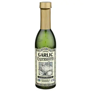 Garlic Expressions Classic Vinaigrette 12.5oz - Savory Vinegar Dressing with Whole Garlic Cloves for Salads & Marinades