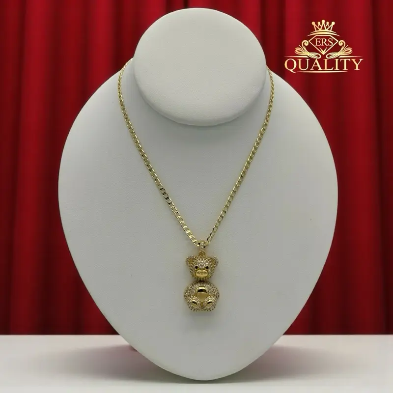 N82 Bear necklace -Gold Plated 14k