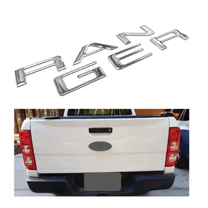Replacement for Ford Ranger 3D Raised Tailgate Letters CHROME || 2019 - 2023 SINGLE CAB