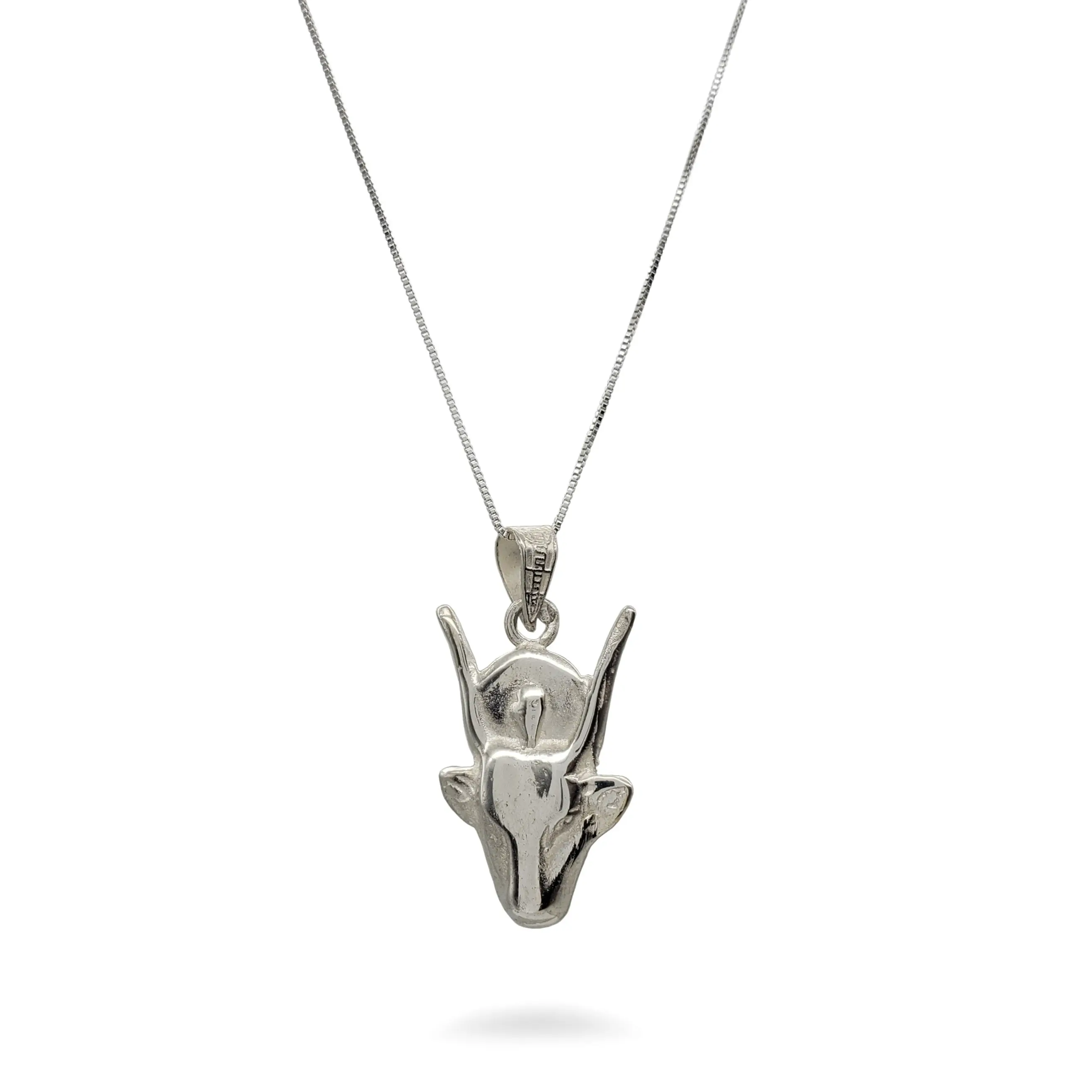 Egyptian Goddess Hathor Pendant Necklace - Made in Egypt - Sterling Silver
