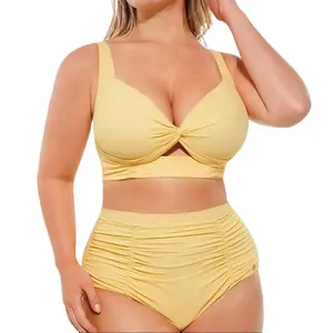 Shapellx SculptWave HighWaistSwimwear Sculpting Two-Piece Bikinis Set with Bust-Defining Crisscross Top & High-Waisted Brief for Flattering Silhouette Live