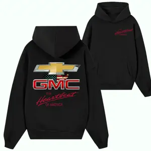 Chevy GMC Truck Brand Hoodie, Vintage USA Flag Graphic Pullover, Streetwear for Diesel Mechanics & Car Enthusiasts, Patriotic Garage Gift for Men & Women