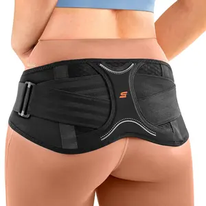 KTINEIC Sacroiliac Belt with Removable 3D Massage Pad, Hip Brace for SI Joints Pain, Lower Back Pain and Sciatica Nerve Relief, Anti-slip Si Joint Belt for Women,Gery.S/M