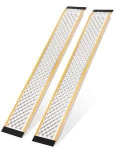 GARVEE 2Pcs Aluminum Lawn Mower Ramps, 57" Long and 9" Wide, Sturdy Anti-Slip Loading Ramps with Punch Plate Surface, 1000 lbs Capacity for Safe and Easy Equipment Loading