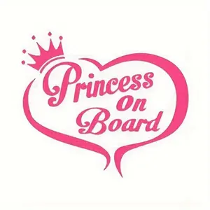 The princess's stickers and decals in the car, heart-shaped sticker car decals, suitable for cars, trucks, vans, walls and laptops