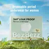 BezBezz Period Underwear for Heavy Flow - High-Waist Disposable Period Panties, 360° Leakproof Protection, Ultra-Absorbent & Breathable Fabric, Up to 12-Hour Moisture & Odor Control, Postpartum Safe