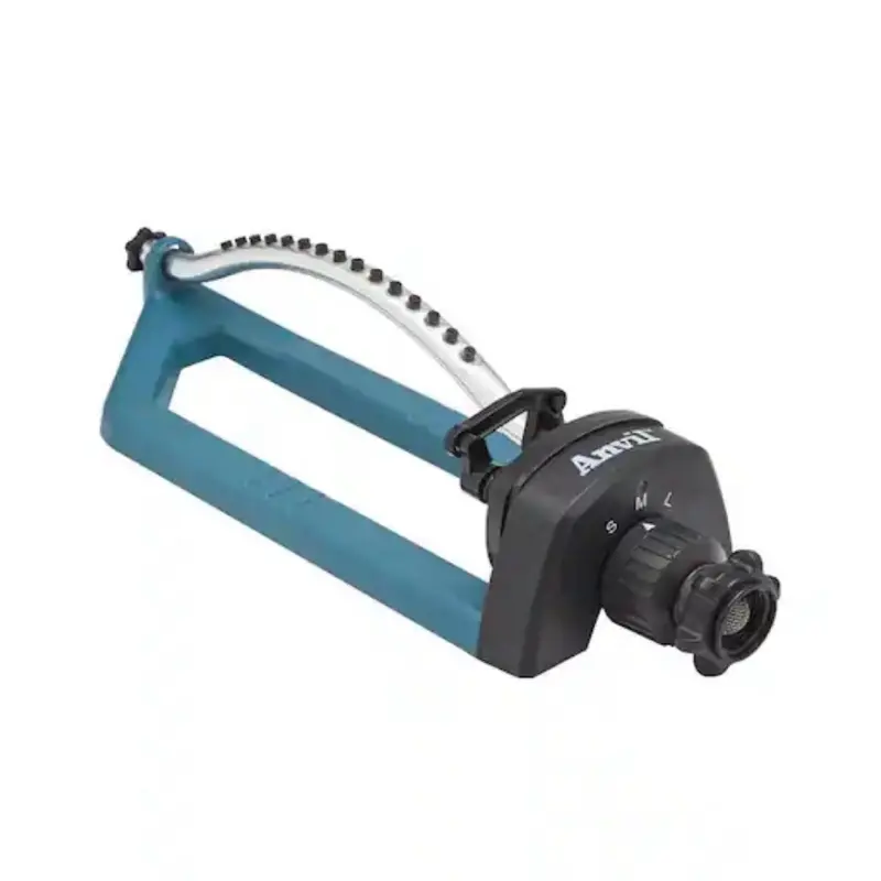 Amorit 3000 sq. ft. Oscillating Sprinkler with Easy Adjustment for Small Medium & Large Areas 15-Precision Nozzles Non-Puddling Watering Action