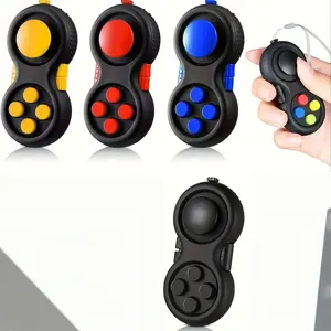 Stress Relief Colorful Handle Fidget Pad, Anxiety Reliever Toy, Magic Cube Stress Ball, Relaxing Handheld Device for Adults and Kids