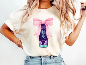 Alani Nu Cosmic Stardust Shirt Pink Bow Energy Drink Tee