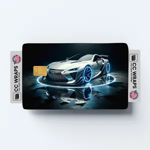 Lexus Lfa In White With Blue Credit Card Skin – Vinyl Sticker Fits Debit Card