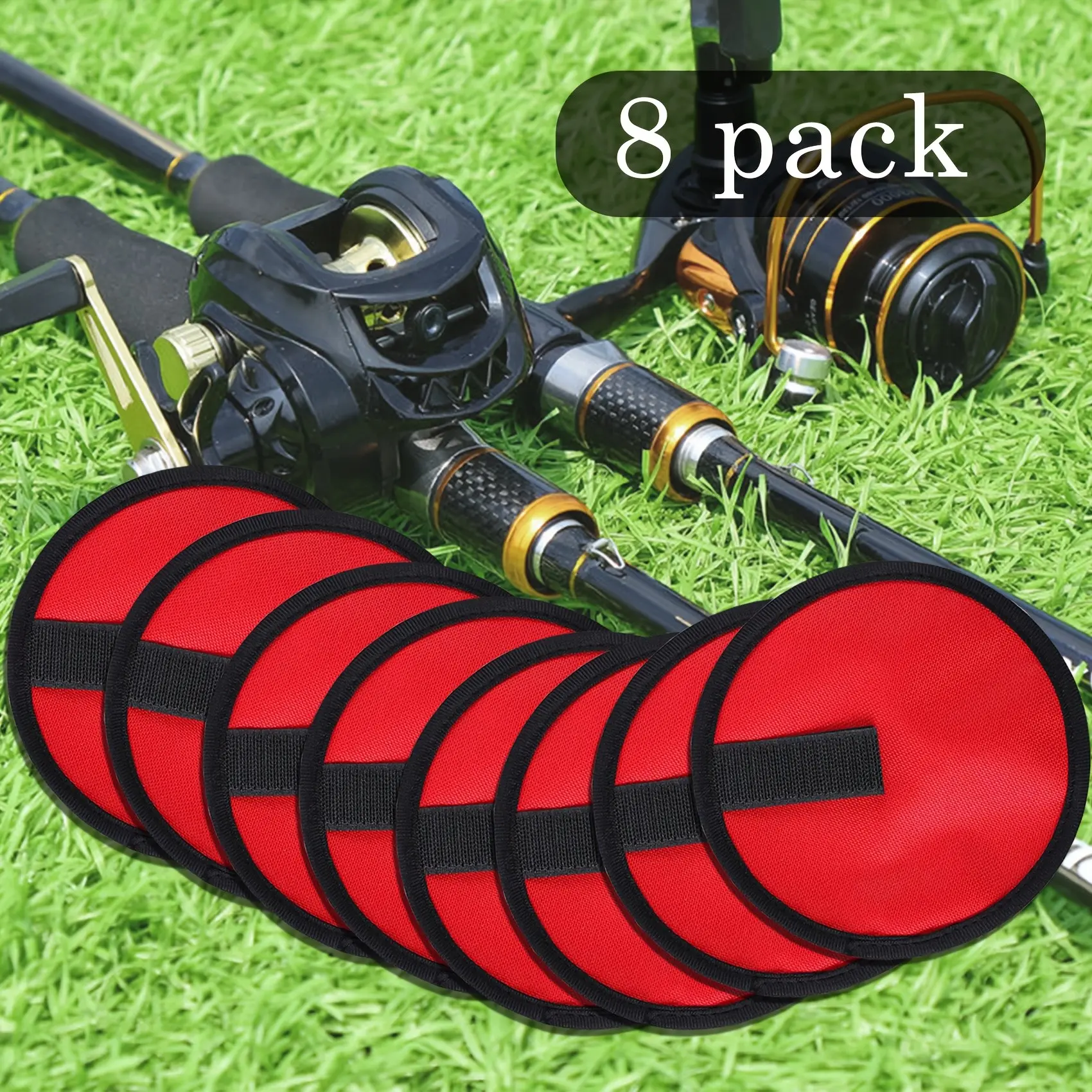 8pcs Fishing Lure Sleeves - Durable PE Material, Fishing Rod Sleeve and Hook Covers for Rod to Protect Fishermen from Sharp Fish Hooks Wrap, Suitable for Fishing Gear, Fishing Equipment, Fishing Gear Accessories, Fishing Accessory