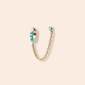 Single Lara Hoop Turquoise