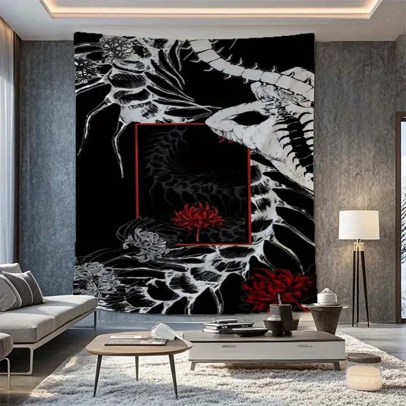 Tokyo Ghoul themed peach skin wallpaper, seasonal home decoration, modern cool room decoration, bedroom accessories, teenage bedroom accessories, living room and dormitory decoration supplies, birthday gift tapestries