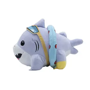 Jeff the Land Shark 8-Inch Plush Doll Anime Peripherals Soft Doll Collection Room Decoration Toy Kid Birthday Gifts