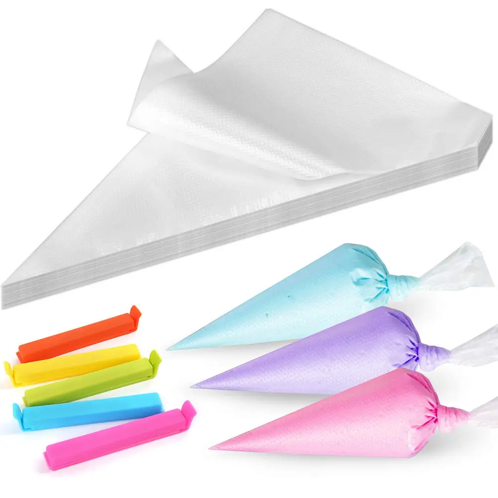 500 Count 10 Inch Disposable Piping Bags - Professional Tipless Pastry Bags for Cake Decorating & Cookies - Extra Thick Non-Slip Icing Bags for Royal Icing