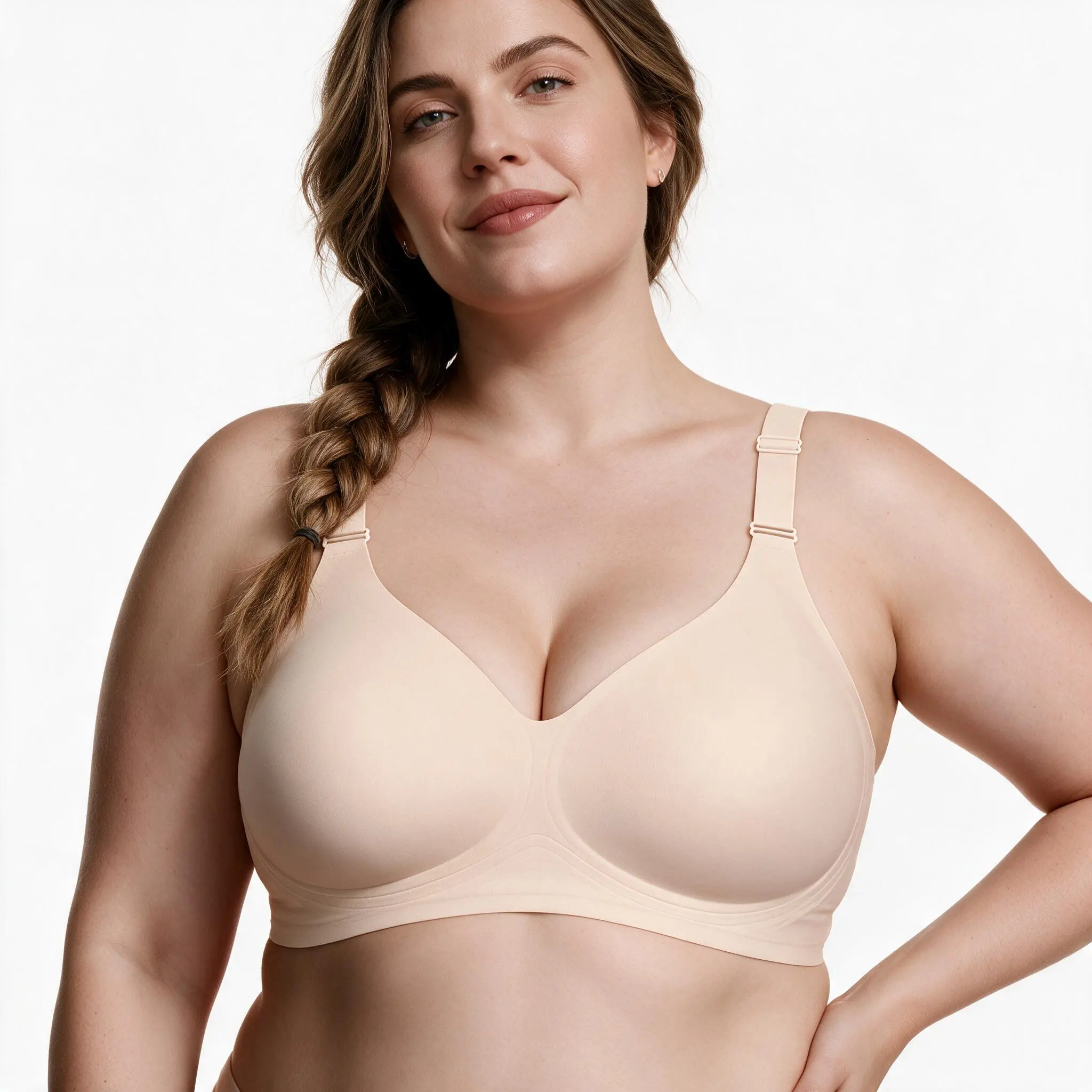 t-shirt bra no underwire bra jelly bra Jelly Bra Push Up Bra Seamless Bra Ultra-Soft Jelly Wireless Bra  Airly Lightlined Fix-Cup lightly lined bra balconette bra minimalist fabric mesh fabric special occasion all sizes