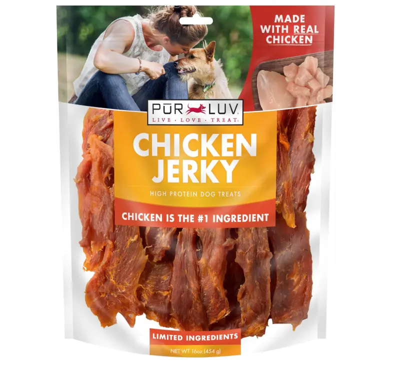 Chicken Jerky Dog Treats, Made with 100% Real Chicken Breast, 16 Ounces, Healthy, Easily Digestible, Long-Lasting, High Protein, Satisfies Dog's Urge to Chew