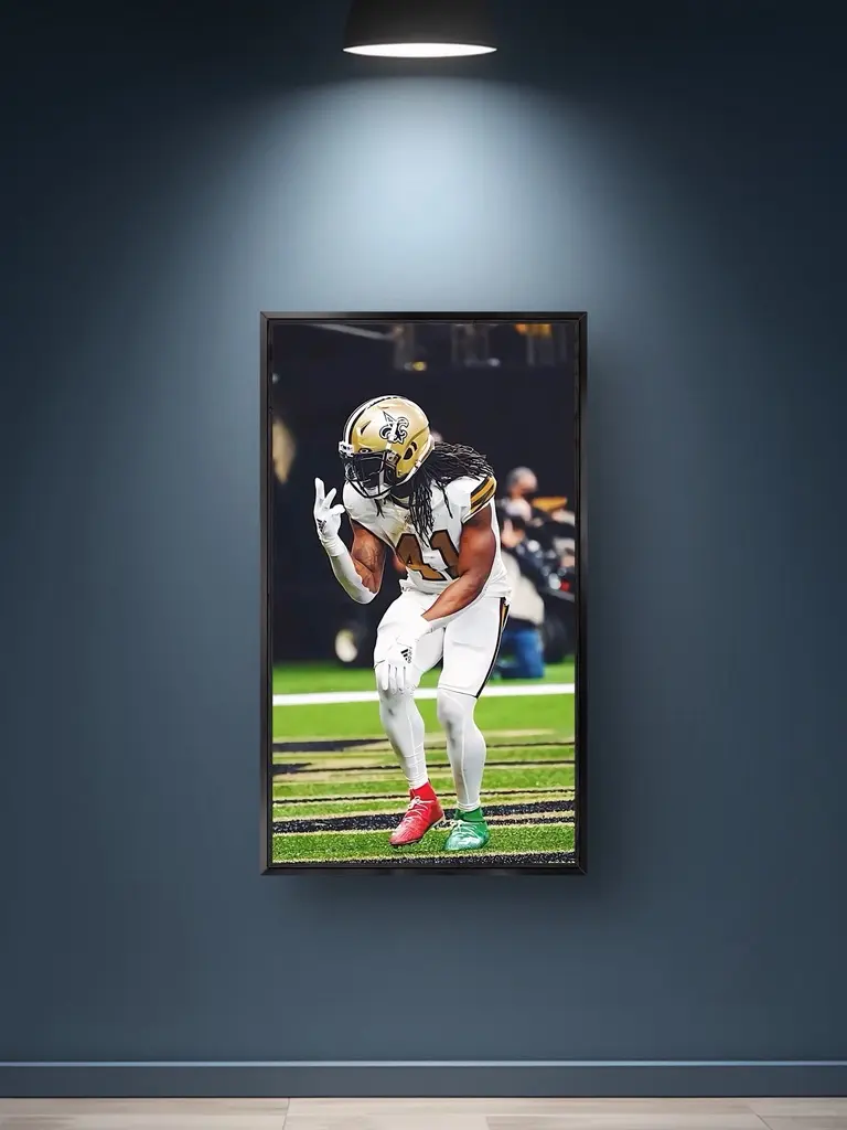 Alvin Kamara Poster Print Art New Orleans Saints NFL Canvas Wall Art Home Decor Framed Poster Man Cave Gift New Orleans Football