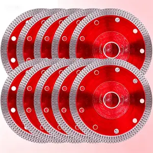 Diamond Blade for Grinder & Cutter 4-1/2 Inch, Ultra Thin Disc for Smooth Cutting Ceramic Porcelain Tiles Granite Marble Concrete Brick Block Stone, 10 Pack